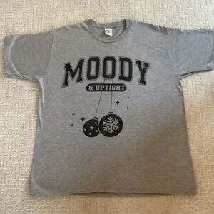 Gray Graphic Funny men’s Christmas T-Shirt XL